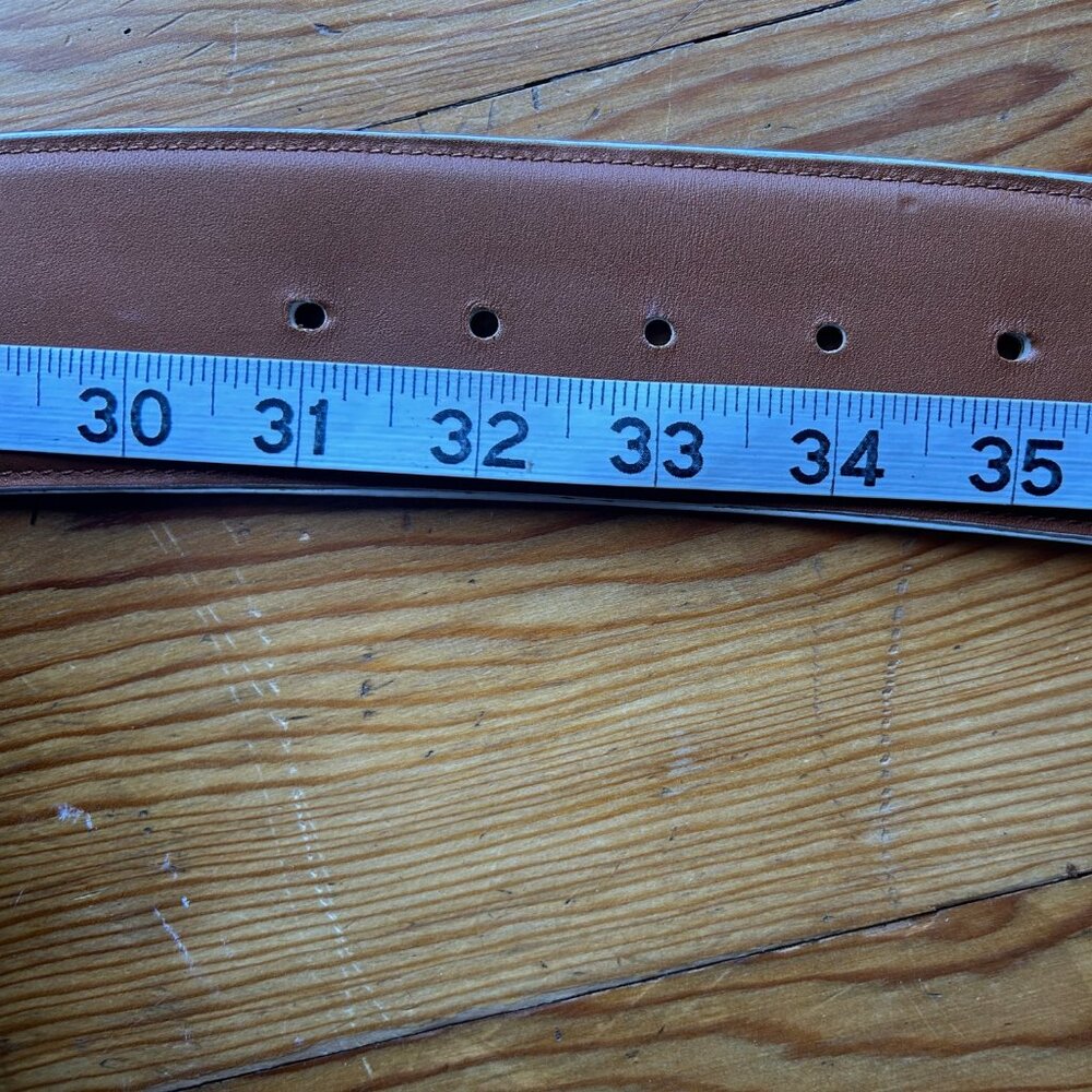 ACCEPTING ALL REASONABLE OFFERS! Ralph Lauren White Wide Leather Waist Belt - Picture 7 of 13